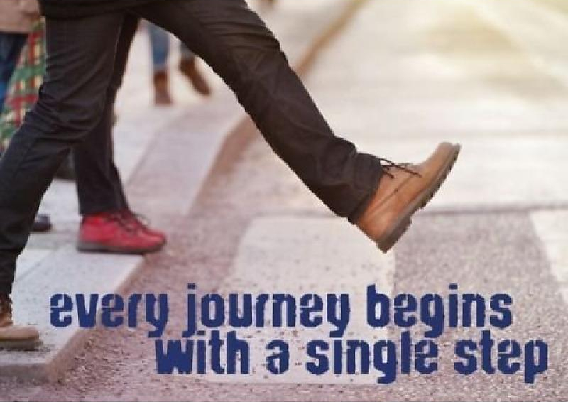 Every journey begins with a single step – Keep Singing